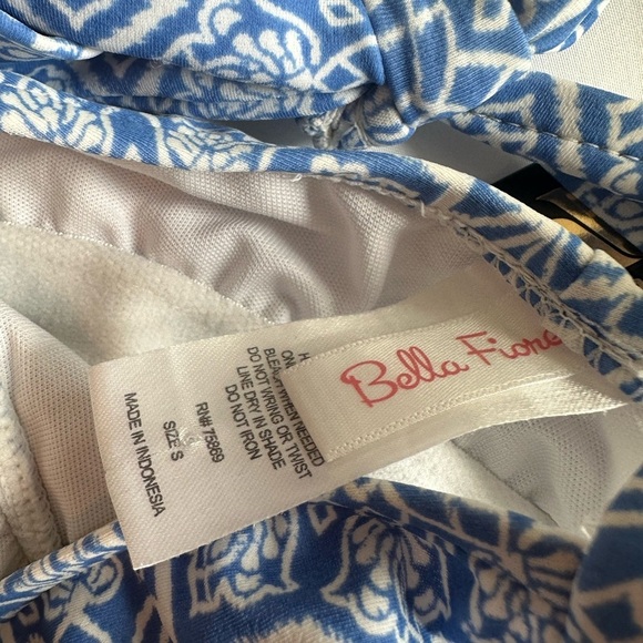 Bella Fiore blue white bathing suit bathing costume boy short bottom size small - Picture 4 of 6